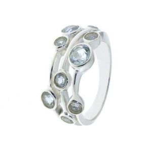 Blauwe Topaas Ring Model R9-041 Blauwe Topaas Ring Model R9-041