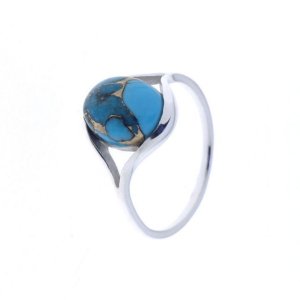 Koper Turkoois Ring model R9-054