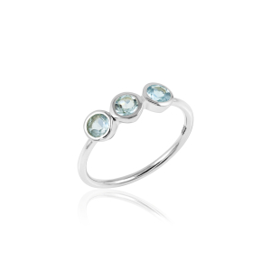 Blauwe Topaas Ring model R9-090 Blauwe Topaas Ring model R9-090