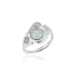 Regenboog Maansteen Ring model R9-097