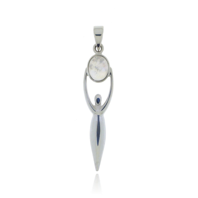 Rainbow Moonstone Symbol pendant model P1-378