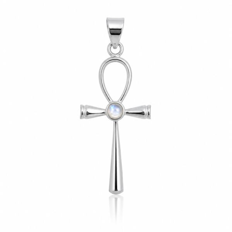 Regenboog Maansteen Symbool hanger model P9-040