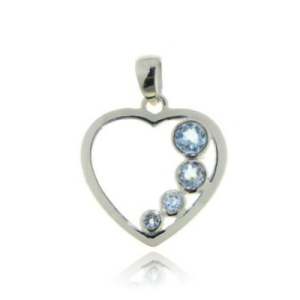 Blauwe Topaas Symbool hanger model P9-043