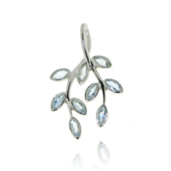 Blue Topaz Symbol pendant model P9-065