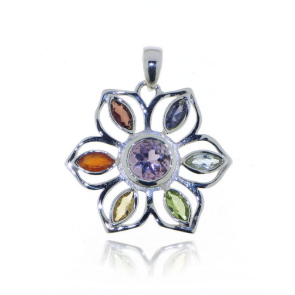 Multiple gemstones Symbol pendant P9-073