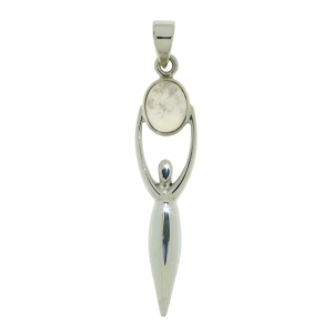 Rainbow Moonstone Symbol pendant model P1-378