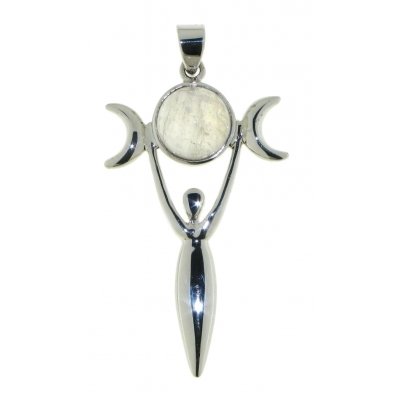 Regenboog Maansteen Symbool hanger model P1-407