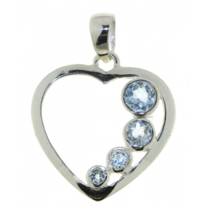 Blue Topaz Symbol pendant model P9-043