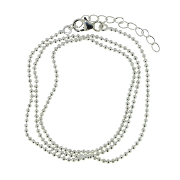 Thickness 1,6 mm Silver ball chain model N6-010