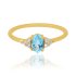 Blauwe Topaas met diamant Ring model R010734