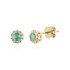 Smaragd met diamant Oorstekers model E011744